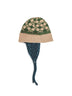 Multicolor jacquard wool beanie with earflaps