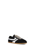Sneakers in camoscio nero con dettagli in pelle