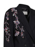 Black wool Barrysta double-breasted embroidered jacket