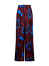 Red Marbled Clay-print twill Pamplona wide trousers
