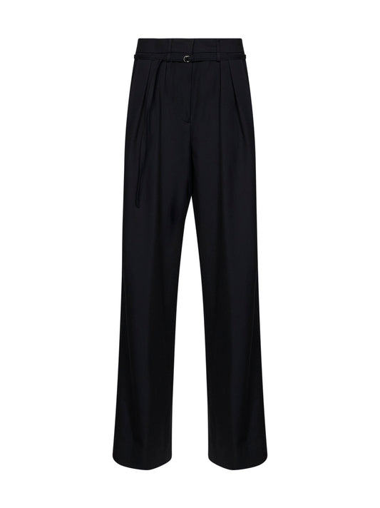 Pantaloni con cintura Peacha in lana nera