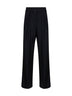 Black wool Peacha belted trousers