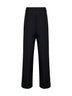 Black wool Peacha belted trousers