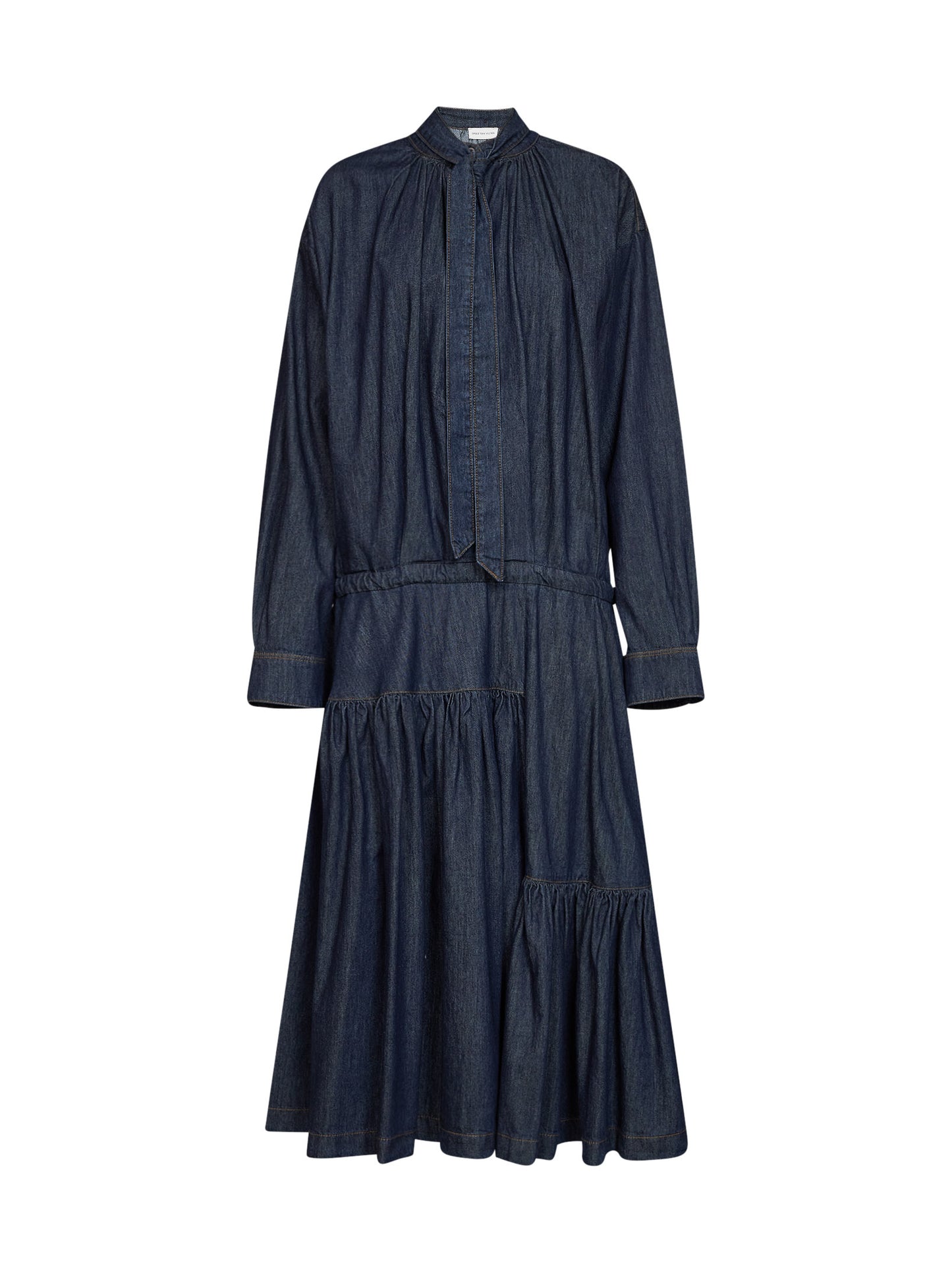 Abito midi Denvy in denim di cotone indaco