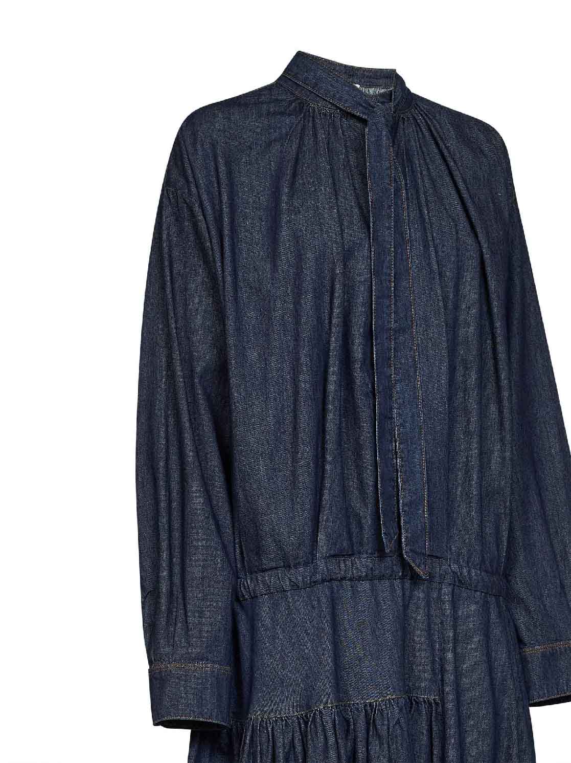 Abito midi Denvy in denim di cotone indaco