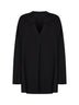Black technical Milano stitch oversized Uovo mini dress