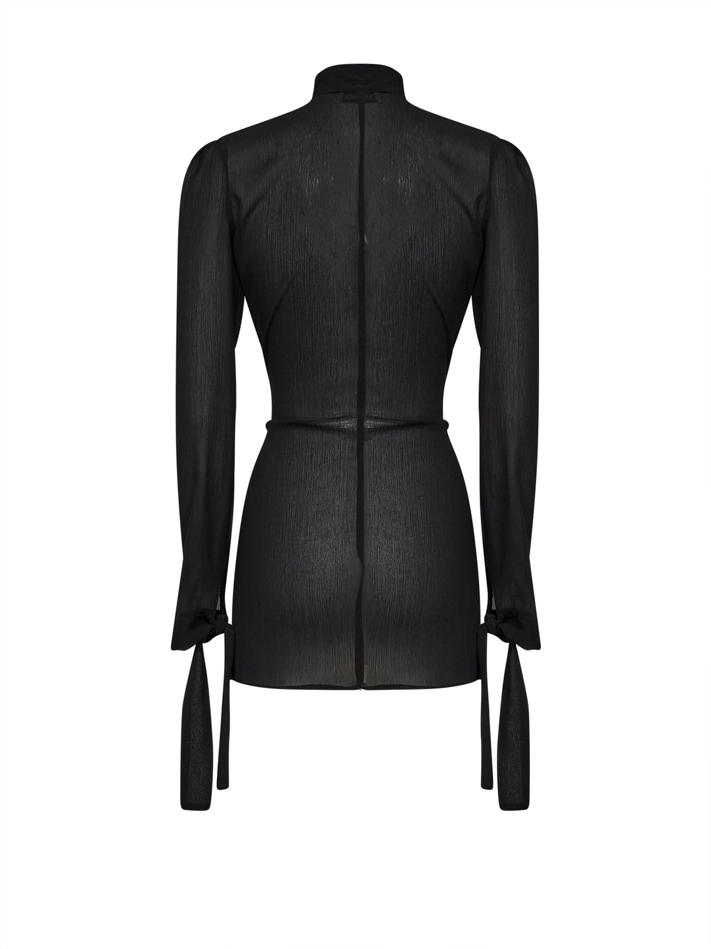 Miniabito cut-out Ava in chiffon nero
