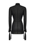 Miniabito cut-out Ava in chiffon nero