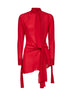 Red chiffon Ava cut-out mini dress