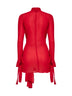 Red chiffon Ava cut-out mini dress