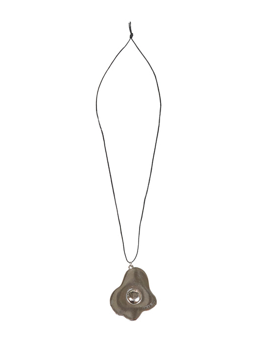 Collana "L'OV" in zama grigio metallico