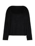 Maglia in pile nero con dettaglio gioiello