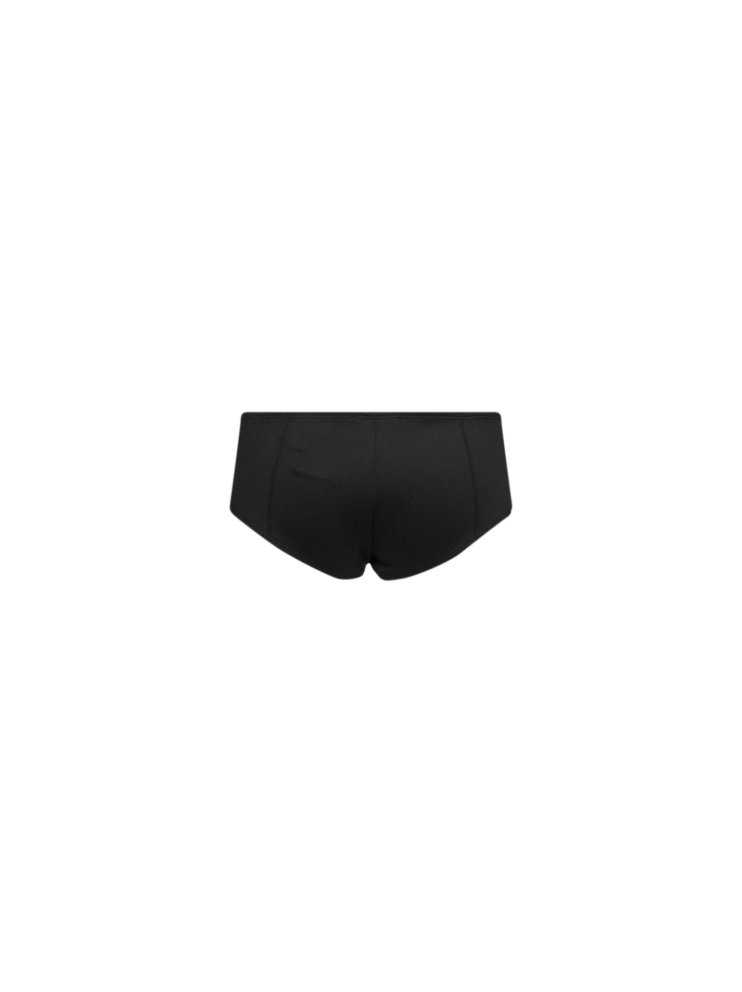 Shorts culotte Mela in jersey nero con dettaglio gioiello<BR/>