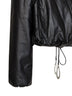 Black faux-leather Spazi bomber jacket with jeweled details