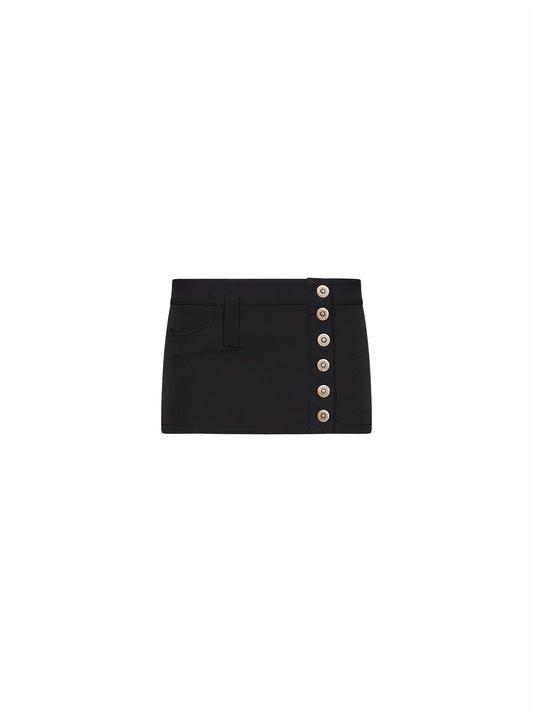 Minigonna Nova in jersey stretch nero