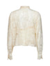 Camicia in tulle ricamato avorio con top coordinato