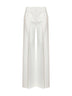Pantaloni bootcut in interlock bianco<BR/>