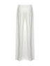 Pantaloni bootcut in interlock bianco<BR/>