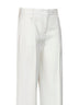 Pantaloni bootcut in interlock bianco<BR/>