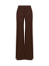 Pantaloni bootcut in interlock castagna