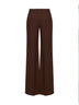 Pantaloni bootcut in interlock castagna
