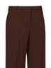 Pantaloni bootcut in interlock castagna