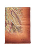 Sciarpa stampata in lana marrone con motivo Paisley