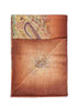 Sciarpa stampata in lana marrone con motivo Paisley