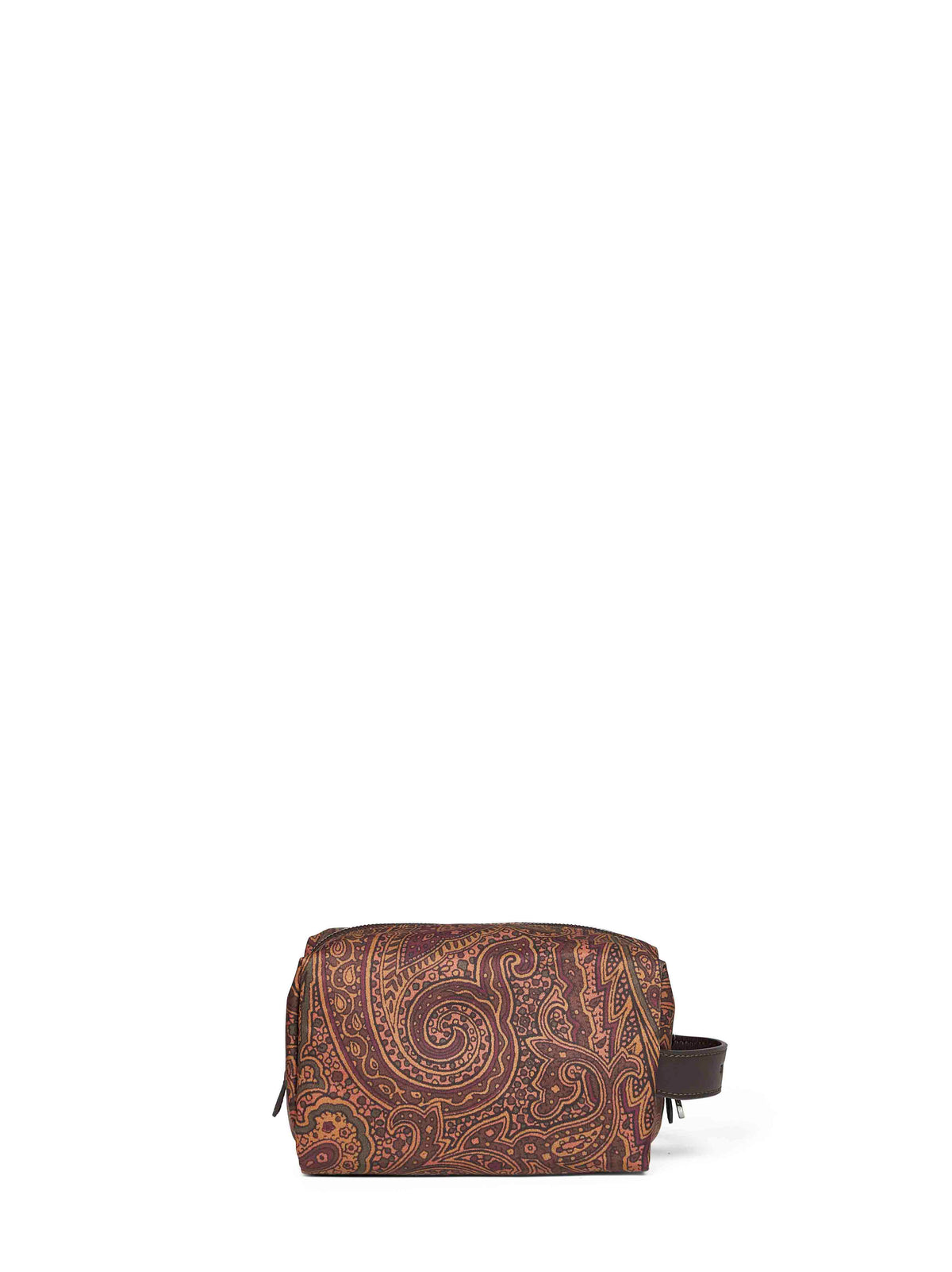 Pouch piccola con manico marrone