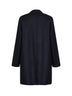 Navy blue wool blend reversible coat
