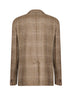 Beige Prince of Wales wool single-breasted blazer