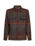 Giacca camicia in Madras a quadri multicolore<BR/>