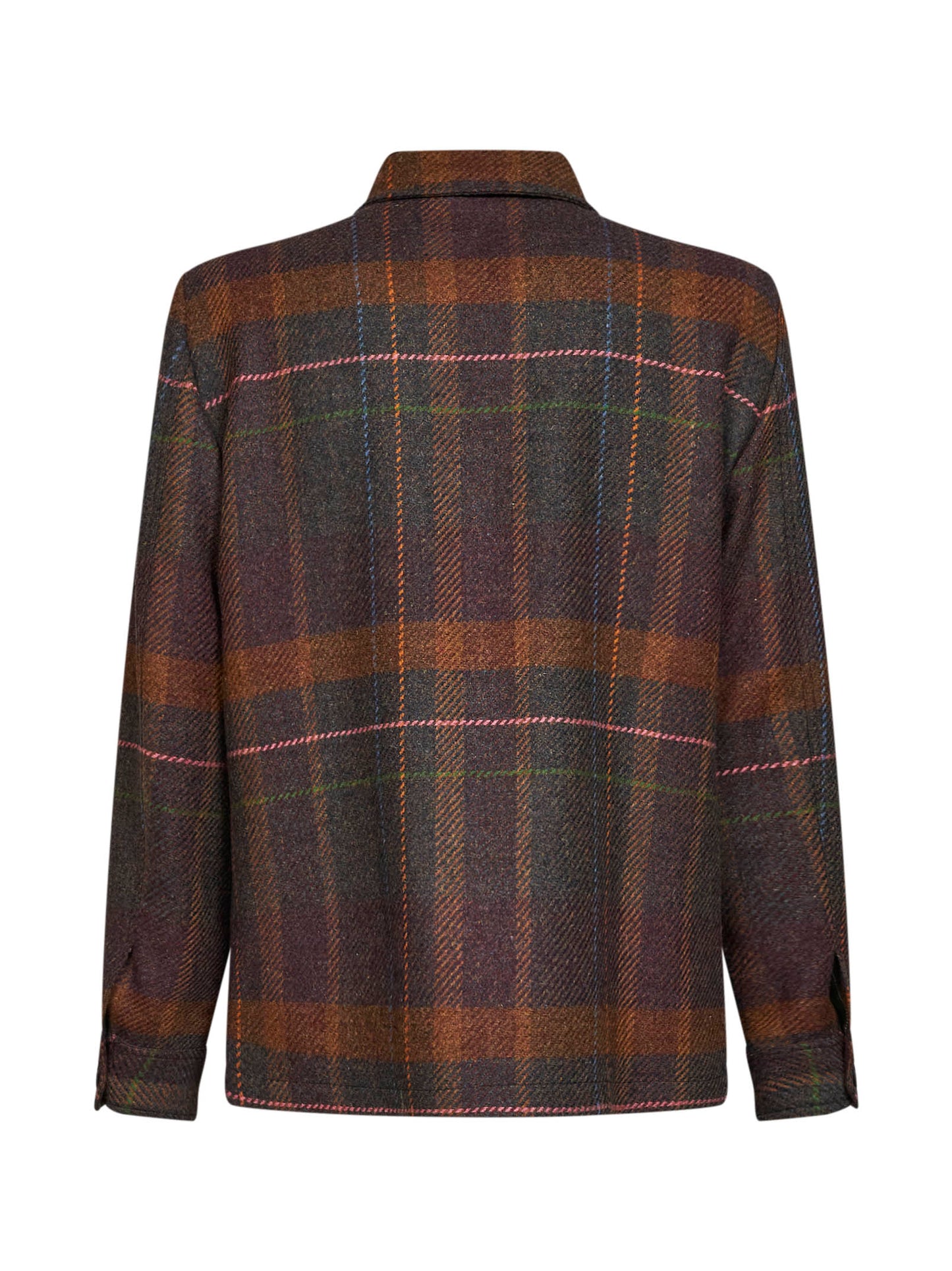 Giacca camicia in Madras a quadri multicolore<BR/>
