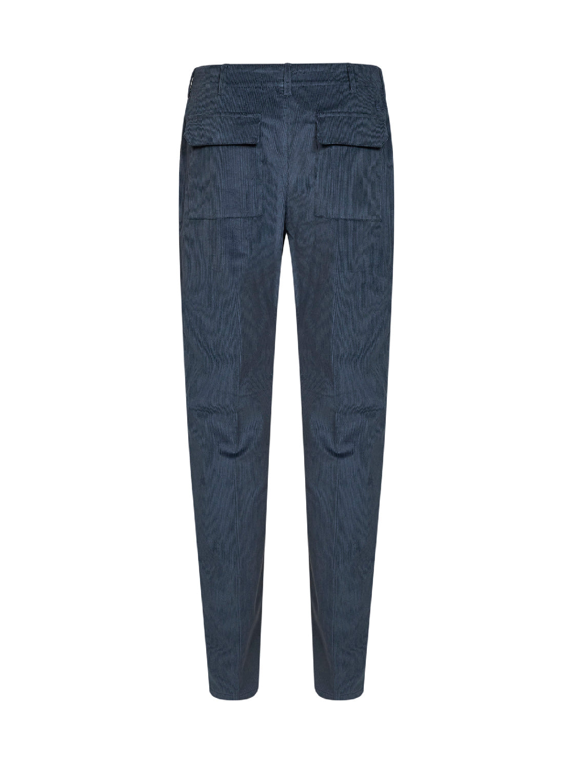 Blue stretch cotton corduroy trousers