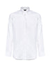Camicia button-down con logo in cotone bianco
