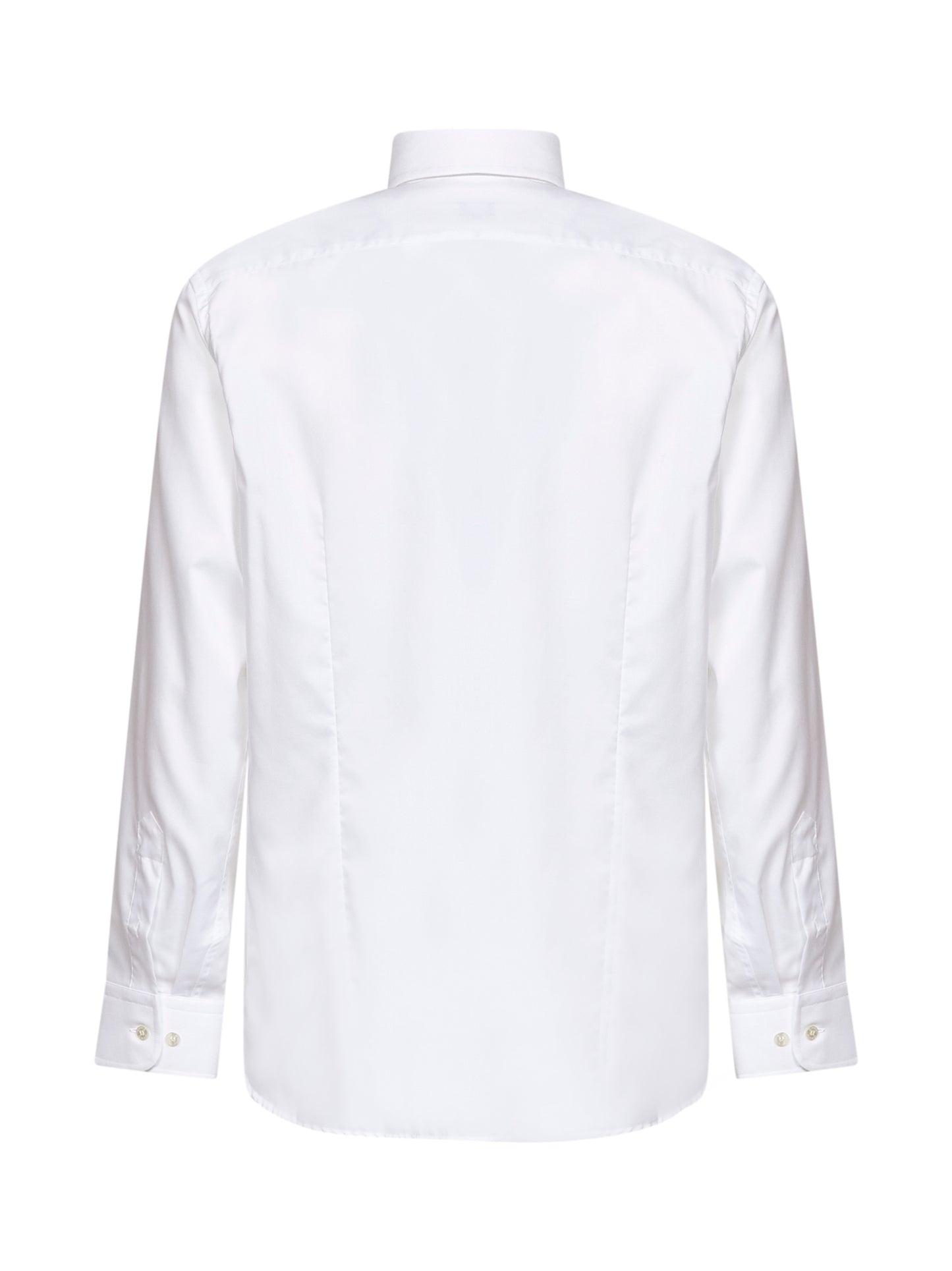 Camicia button-down con logo in cotone bianco