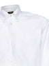 Camicia button-down con logo in cotone bianco