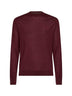 Burgundy wool and silk Pegaso-embroidered sweater