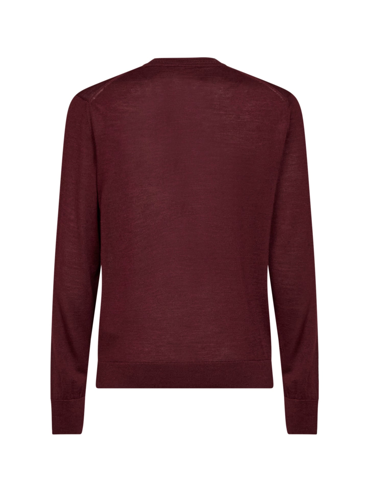Burgundy wool and silk Pegaso-embroidered sweater