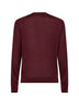 Burgundy wool and silk Pegaso-embroidered sweater