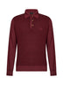 Burgundy two-tone wool knit logo-embroidered polo shirt