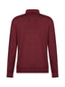 Burgundy two-tone wool knit logo-embroidered polo shirt