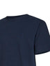 Navy blue cotton logo-embroidered T-shirt