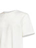 T-shirt in cotone beige con ricamo logo