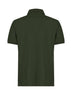 Olive green cotton piqué Pegaso-embroidered polo shirt