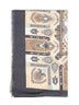 Cream wool and silk scarf with floral Paisley pattern