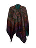 Wool and modal double cloth reversible cape