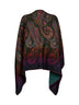 Wool and modal double cloth reversible cape
