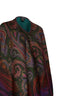 Wool and modal double cloth reversible cape