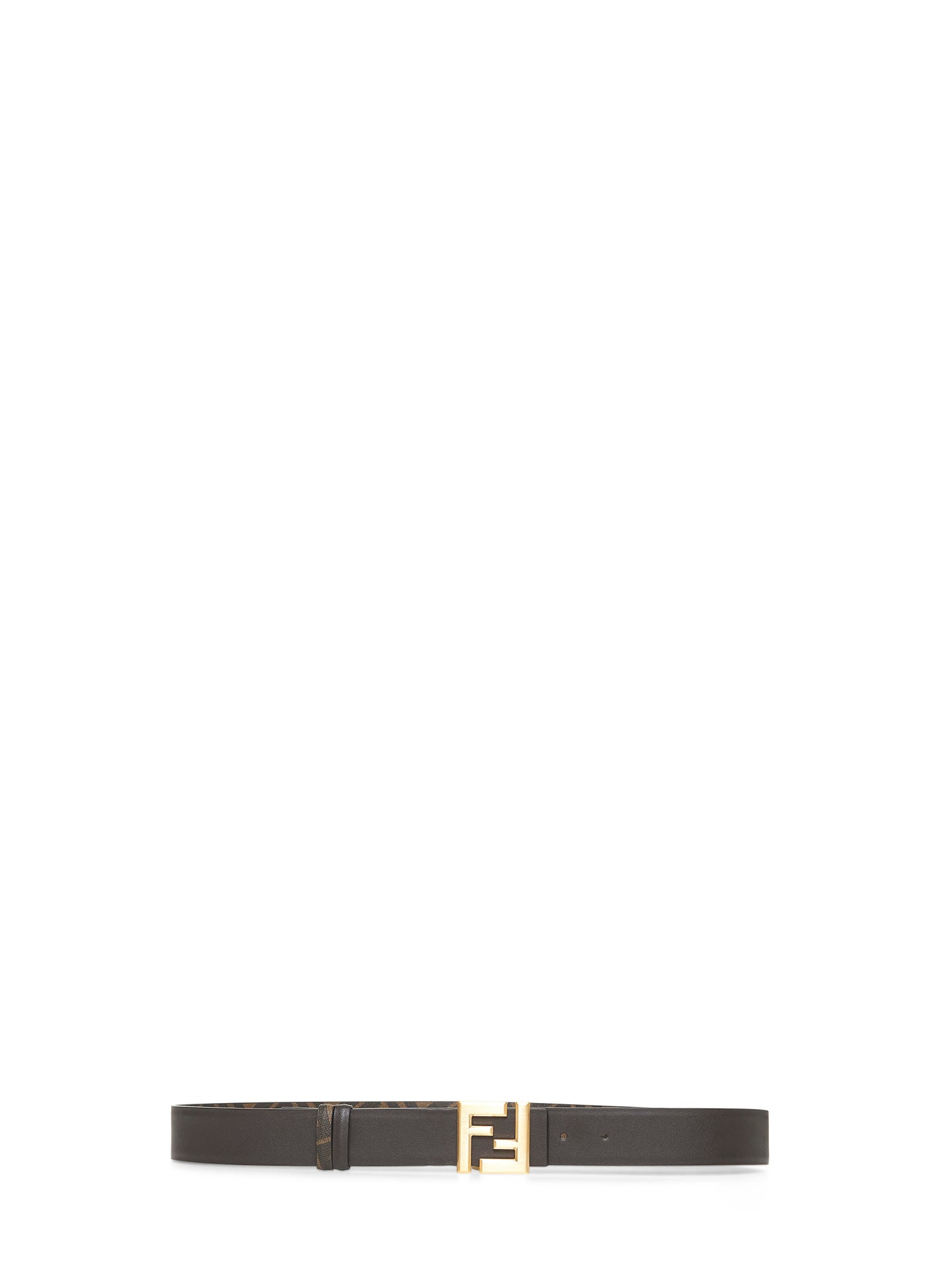 Cintura reversibile Squared FF marrone